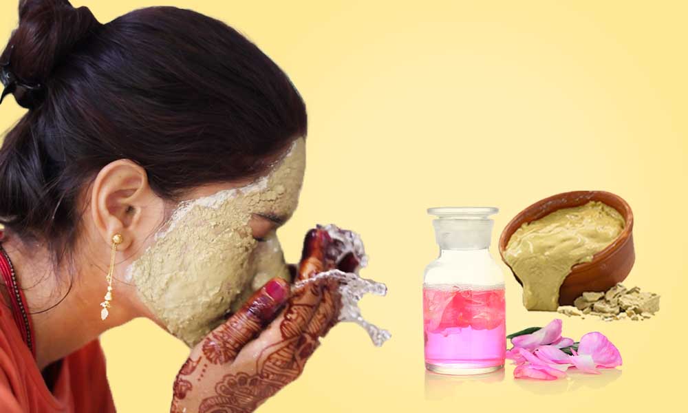 multani mitti aur gulab jal face pack ke fayde