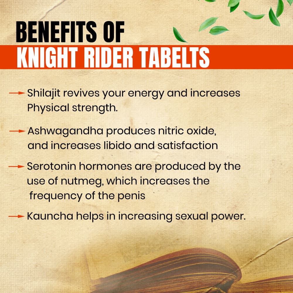 Knight Rider Tablet- Ayurvedic Power & Stamina Booster Medicine for Men