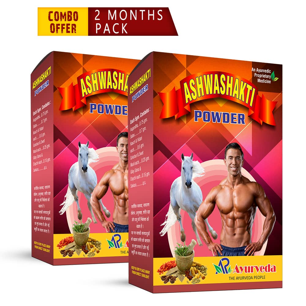 Ashwashakti Powder (Combo)- Ayurvedic Weight & Muscles gain Powder for Men