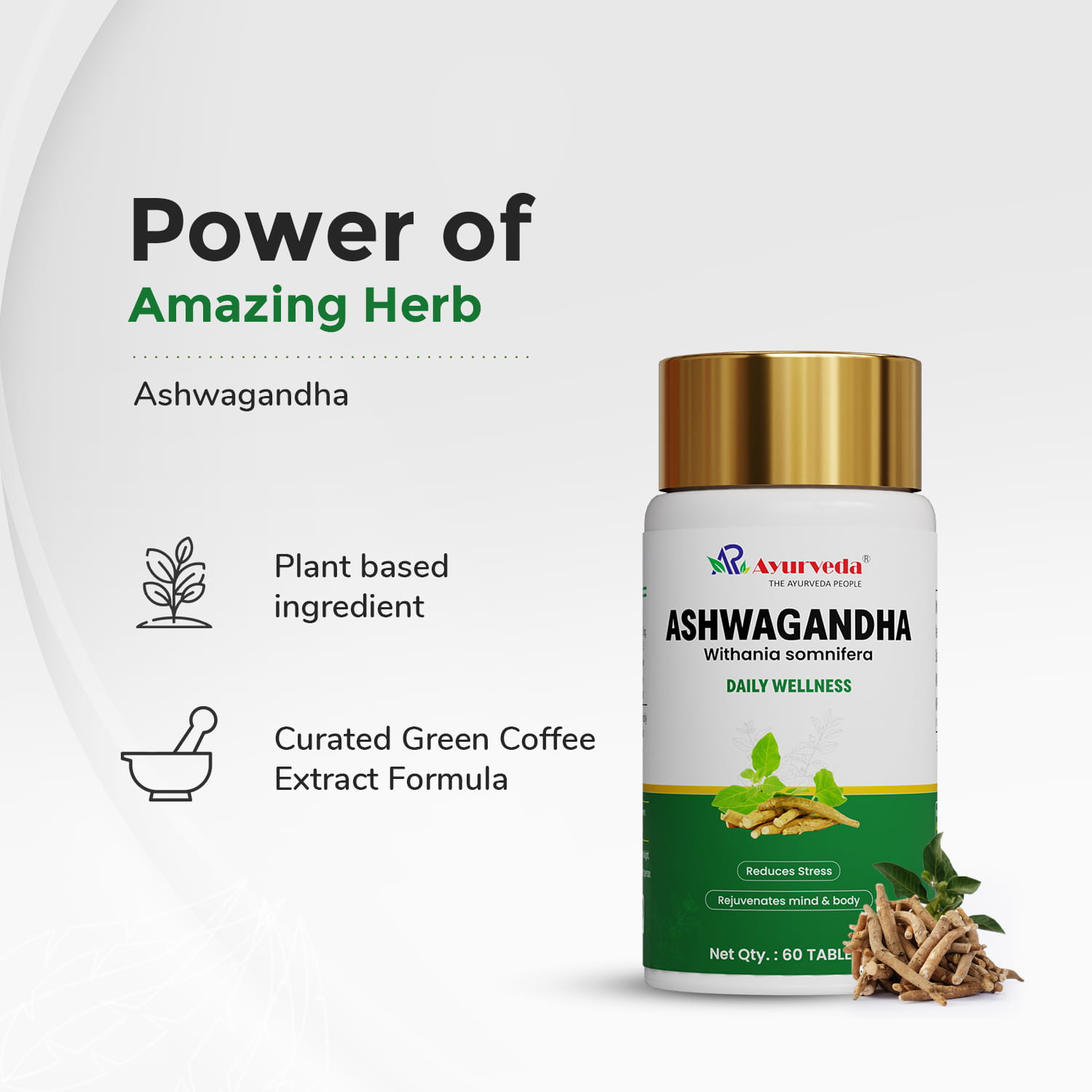 Ashwagandha Tablet- For Natural Energy, Strength & Calmness