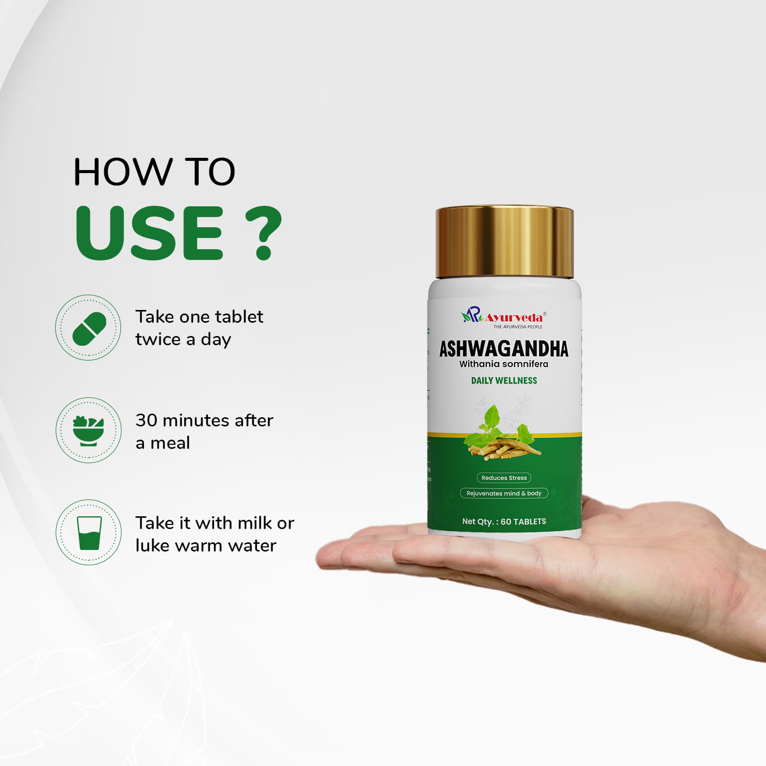 Ashwagandha Tablet- For Natural Energy, Strength & Calmness