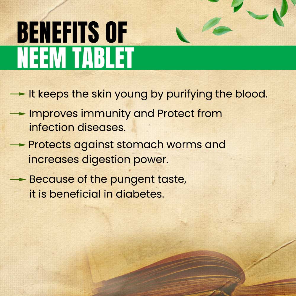 Neem Tablet- Herbal blood purifier and skin wellness medicine