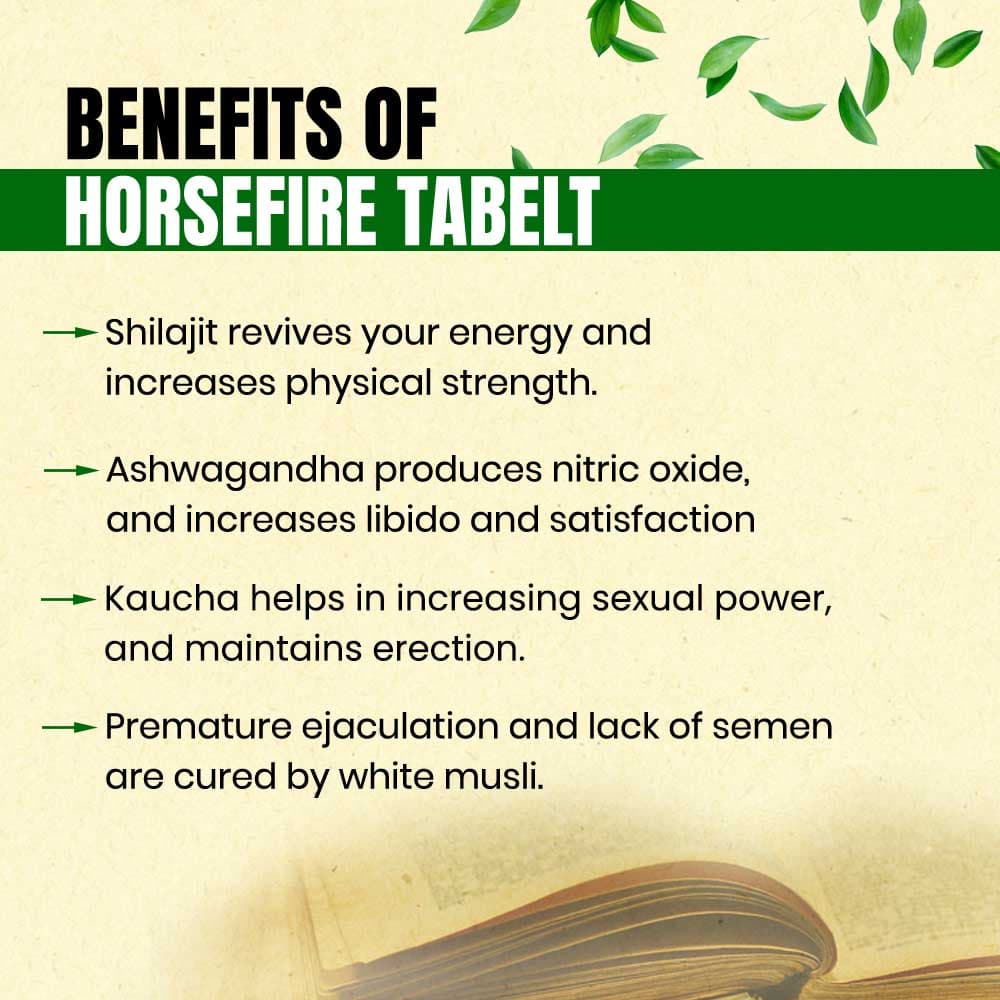 Horsefire Combo tablets- Best Ayurvedic Men Stamina Booster Medicine in Bed