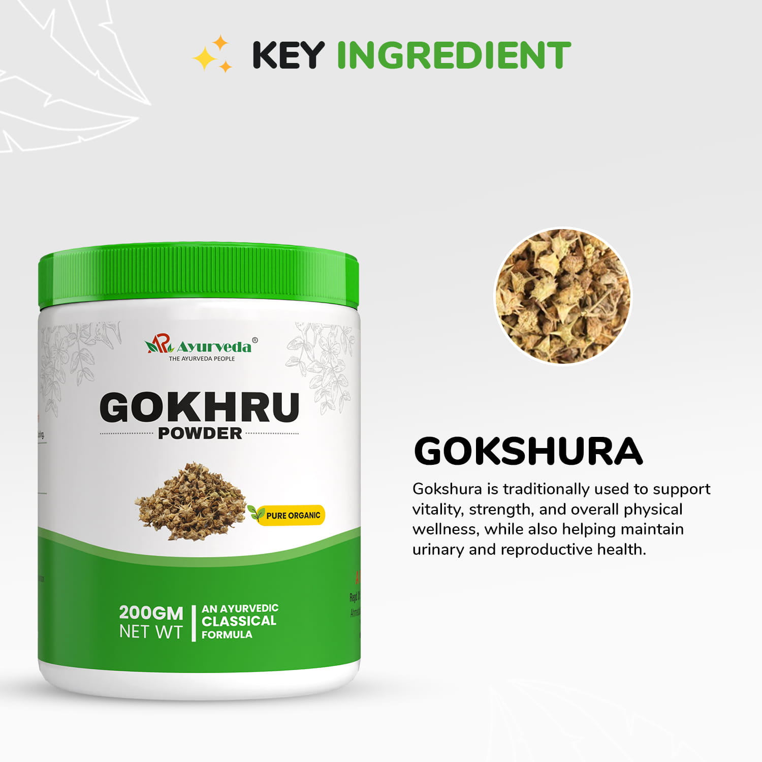Gokshura Powder for Strength, Energy & Muscle Support | 200g