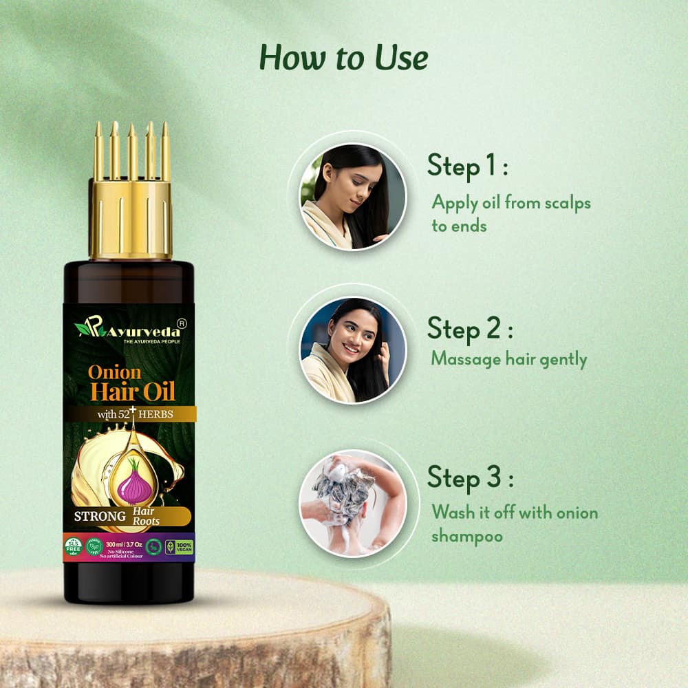 AR Ayurveda onion oil for hair fall control& regrowth