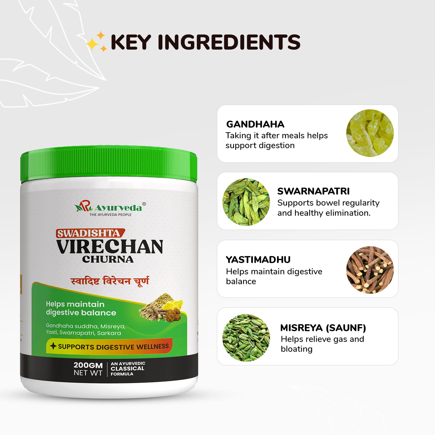 Swadishta Virechan Churna- Ayurvedic Formula that Stimulates Bowel Movements