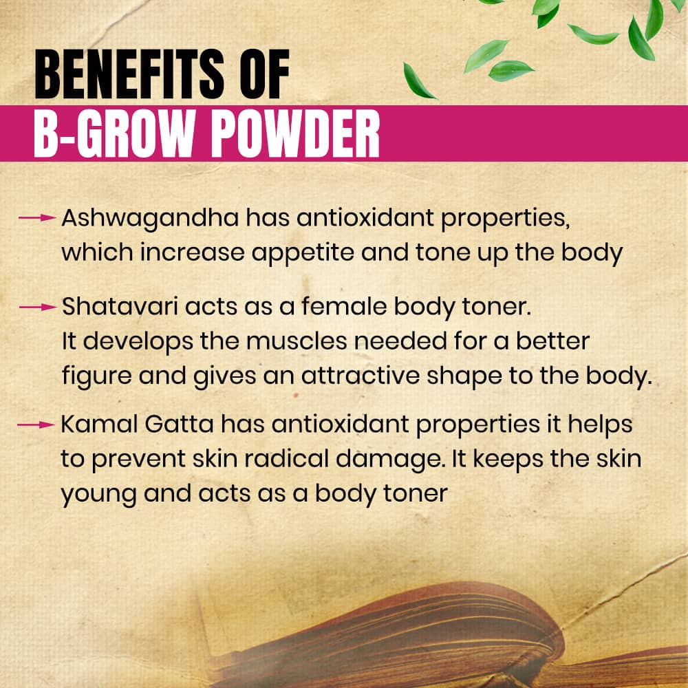 B Grow Powder- Ayurvedic weight gain Powder for Female